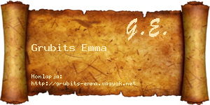 Grubits Emma névjegykártya