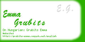 emma grubits business card